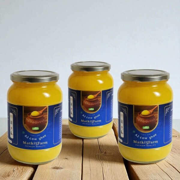A2 Cow Ghee 1L x 3 (Combo Pack) | 100% Organic A2 Cow Ghee | Traditional Bilona Method – 3L Total