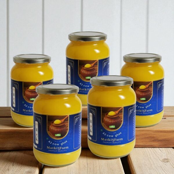 A2 Cow Ghee 1L x 5 (Combo Pack) | Total 5L | 100% Organic A2 Cow Ghee | Traditional Bilona Method